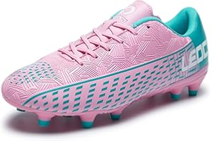 LEOCI Men's Football Shoes Adult Soccer Boots Women's Training Ag/FG Outdoor Unisex Soccer Cleats Astro Firm Rugby Sneakers