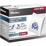 McFilter | 16 sacchetti per la polvere adatti per aspirapolvere Miele serie GN S2 S4 S5 S6 S8, Complete C2/C3, Classic C1 | s