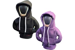 FANGCCC Schalthebel Hoodie,2 Stück Schaltknauf Abdeckung,Auto Universal Schaltknauf Hoodie Schalthebel Haube,Lustige Hoodie für Schaltknauf,Hoodie Schaltknauf Auto Innenraum Deko (Schwarz,Lila)