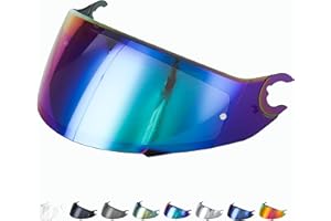 Everalo Compatible Shark Spartan Visor- Spartan 1.2 - Skwal - Skwal 2 - D Skwal - Helmet Visors VZ160 VZ165 - Pinlock Ready - Anti Scratch (Rainbow)