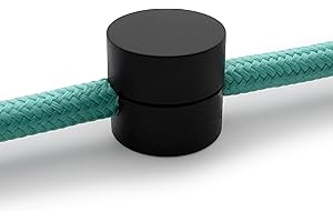 Amarcords - 10 décentreurs plafond ou mur pour lampes et suspensions. Crochet mural presse-étoupe avec réglage de câble apparent - Décentralisateur de câble électrique NOIR