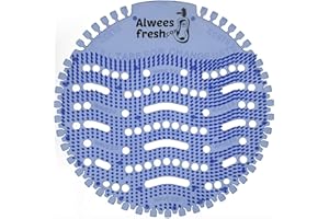 Urinal Screens, Splash Mats, Urinal Deodoriser - 10 Pack - Fits Most Top Urinal Brands & Waterless. Anti-Splash & Odour Neutraliser by Alwees Fresh… (blue)
