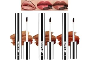 BEKOEEN 3PCS Lip Liner Tattoo Per Labbra, Peel Off Matita Labbra Lunga Durata, Matte Stain Infuso Con Acido Ialuronico e Vitamina E