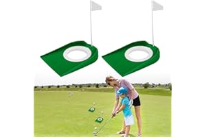 CIATBYYJ 2 Stück Golf-Putting-Cup mit Flagge,Golf Putting Übungshilfen,Golf-Trainings-Putter-Loch aus Kunststoff,für Drinnen und Draußen,Zuhause,Hof,Rasen