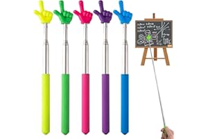 YeeXiang Pointer Finger Stick, 5 PCS Hand Pointer Stick Retractable Teacher Pointer Stick for School Classroom Office Presentations Reading