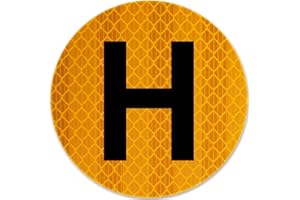 Señal H Pegatina Interior/Exterior Vehículo histórico Homologada para España, Modelo Distintivo Nuevo reglamento 2024 Vinilo Adhesivo Reflectante 60mm de diámetro - IberNorma (Interior/Exterior)