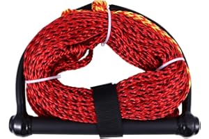 CLISPEED Corde de Ski Nautique avec Poignée Corde de Remorquage de Wakeboard Haute Performance Et Corde de Surf pour Bateau Corde de Wakesurf Polyvalente