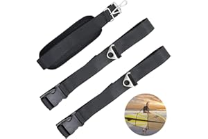 FGEN Correa de Tabla de Surf, Correa Transporte Paddle Surf, Longitud Ajustable, Fácil de llevar, Correa de Hombro Multiusos, Para surf, Tabla de Surf, Kayak, Canoa