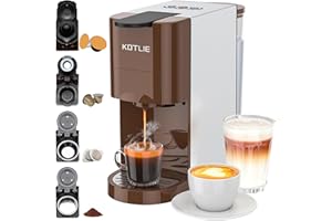 KOTLIE Espresso 4in1 Coffee Machine for Nespresso Original/Dolce Gusto/L’OR/Ground Capsule and ESE Coffee Pods,19 Bar Automatic Coffee Machines (AC-513K)