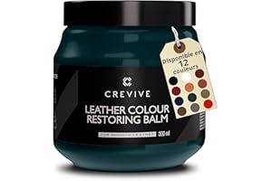 CREVIVE Kit de réparation pour cuir Vert foncé 300 ml (vert) – Entretien du cuir de voiture – Réparation du cuir Canapé – Siège auto