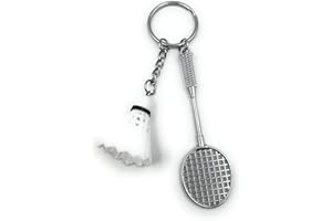 ‎ONWOMANIA Onwomania - "-Badminton Federball Schläger Schlüsselanhänger - Metall Glücksbringer z.B. für den besten Freund, die Beste Freundin, Mama - Für Männer, Frauen & Kinder