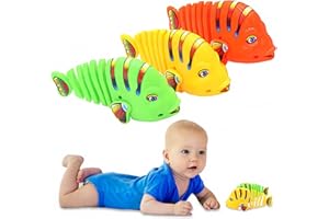 axbeeax 3Pcs Fish Wind up Toys Clockwork Swinging Cartoon Fish Toys Wind-up Toys for Halloween Christmas Birthday Party Gifts (Colour Random)