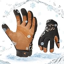 Gants De Travail D'hiver étanches Vgo - Avec Doublure 3M Thinsulate, Anti-chocs, Compatibles écran Tactile - -20°C