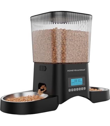 HoneyGuaridan Voederautomaat kat 2 bakken, 6 liter, met timer