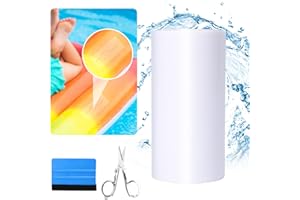 HONMOK Kit de Réparation pour Piscine Ruban d'étanchéité pour Lit d'eau 10 x 200cm Bande Adésive Etanche Transparent pour Matelas Gonflable Tente Ruban Autocollant sous-Marin pour Liner de Piscine