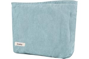 HMCEY Cosmetic Bag Personalised Women's Multifunctional Cosmetic Bag Travel Make Up Bag Portable Aesthetic Bag Toiletry Bag Makeup Bag Organiser for Handbag for Travel, Holiday, Everyday Use, blue