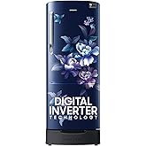 Samsung 183 L, 5 Star, Digital Inverter, Direct-Cool Single Door Refrigerator (RR20D2825HV/NL, Himalaya Poppy Blue, Base Stand Drawer)