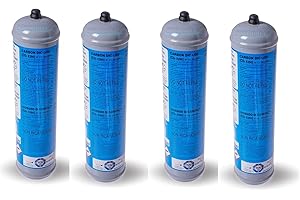 FILTRIACQUAITALIA Lotto 4X Bombole CO2 600g Monouso per Gasatori Domestici E290