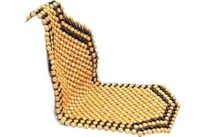 LAOXI Wooden Beads Car Seat Bead Cover, Natural Rosewood Wood Bead Cool Refreshing Back Massage Comfort Cushion Mat, Premium Quality Universal for Car Truck in Summer, Beige