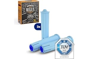 MILUX Filterpatrone für Jura als Ersatz für Claris Blue Wasserfilter 3er Set [TÜV ZERTIFIZIERT] - Filter für Jura Kaffeevollautomaten BPA & Schadstofffrei - Kalkfilter - Für IMPRESSA Serien