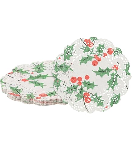 Sourcing Map 50 Pcs Round Paper Doilies, 3.5 Inch Lace Doilies For Food