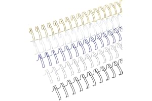 RAYSON Lomo de encuadernación de alambre, paso 2:1, 22,2 mm, 150 hojas, 23 bucles, A4, multicolor, paquete de 50