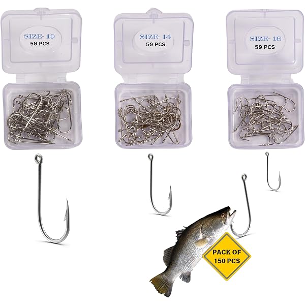 amateur fish hook MIPPO Fishhook, 50 Pcs High Catch Rate Fishing Corrosion Resistance for Outdoor for Fishing Sports, Fitness & Outdoors Use it with rag Tree Masts Fish Aquarium Gravel Cleaner Model:DTR-C-701M-TW