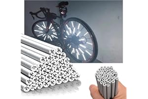 BRIOTA 36 Pcs Spoke Reflectors for Bikes, Universal Bike Wheel Spoke Lights, 360° Visibility Bike Wheel Reflector Tube for Night Cyling, Waterproof Warning Spoke Lights Covers for All Standard Bike