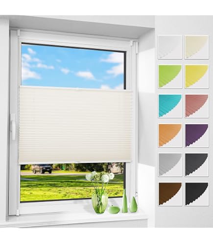 Store Plissé Sans Perçage Joyswahl - Protection Intimité Et Soleil, Gris 55x130cm