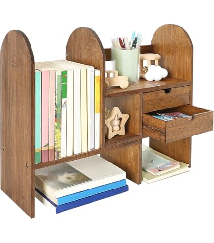 COOCHEER Étagère De Rangement 6 Niveaux, Bibliothèque Avec Support