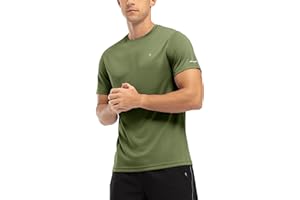 Rdruko Men's Quick Dry Activewear Tee Shirts Short Sleeve Breathable Running Sports Fishing Shirt UPF 50+ Sun Protection Rash Guards Swimming Top