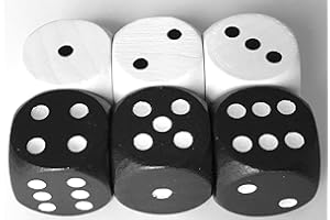 Spieltz Cubo per occhi in legno extra grande (20 mm), ad esempio per giochi XL, per bambini piccoli, per anziani. Molti colori. Made in Germany. (6 cubi, nero + bianco)