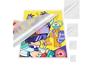 ‎KEJECTOR Heißlaminierfolien 50Stück 80mic für A3 A4 A5 A6, Laminierfolien in Premium-Qualität im 50Stück, Glänzend, Transparent, Vereinfachtes Einlegen Durch