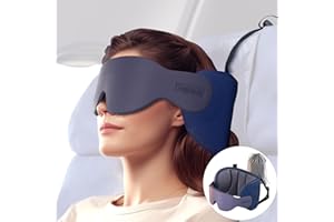 Inspireyes Samoloty Poduszki podróżne, FSA HSA kwalifikujące się akcesoria podróżne do długich lotów, poduszka podróżna dla dzieci, maska do spania w samolocie, ciemnoszara