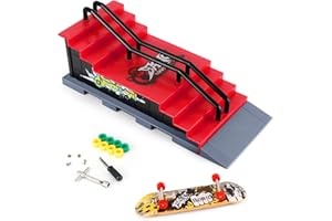 CS COSDDI Rampes de Skatepark, Mini Finger Skateboard Jouet Cadeau, Bricolage Assemblage d'un Jouet de Doigt de Kit de Skate Park (Szene F)