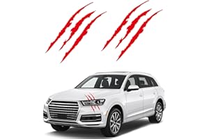 STOOKI 2 Pegatinas para AutomóViles Monstruo CalcomaníAs De Garras 15.6 X 4.5 Pulgadas CalcomaníAs Pegatinas para Coche Exterior para Luces De Autos,Camiones DecoracióN De CalcomaníAs (Rojo)