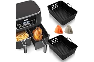 KULAMO Ninja Heißluftfritteuse Zubehör - für Ninja Double Stack XL SL400EU - Heißluftfritteuse Silikonform für Foodi Max Dual Zone AF400EU AF300EU 7.6 9.5L - Airfryer Silikonform Air Fryer Accessories