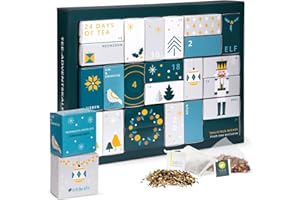 ‎TEA EXCLUSIVE Erlebnis Tee Adventskalender 2025 - großer Weihnachtskalender mit 24 verschiedenen Tee Sorten in Pyramidenbeutel und weiteren Überraschungen