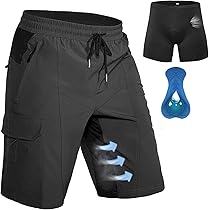 ROCKBROS Fietsshorts voor dames, gevoerde fietsbroek met 4D-bekleding, fietsbroek voor mountainbike, racefiets Grijs S