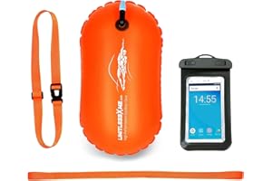 limitlessXme - Boa Galleggiante Inclusa Custodia Gratis – 15 l Arancione. Sicurezza Durante Il Nuoto, Open Water e Triathlon. Swimming Buoy, Swim Bubble ✪ WIMM BOJE AUFBLASBAR ✪