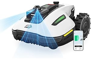 MAMMOTION YUKA Mini 2 1000 Robot Tondeuse sans Fil Périmétrique – Jusqu’à 1000 m², Navigation 360° LiDAR + caméra avec Pilotage par IA, détection de Plus de 300 Obstacles, DropMow, pentes de 45%