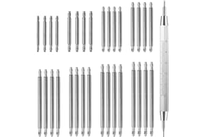 STYQUENZER 33 Stück Uhren Federstegwerkzeug Set, Stifte für Uhrenarmband Uhrmacherwerkzeug Set Uhrenwerkzeug Federstifte für Uhrenarmbänder Edelstahl Uhrenarmband Link Pins Federstifte Uhr Entferner Repair Tool