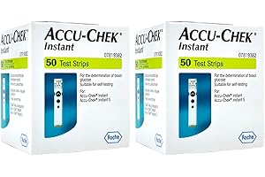 MG LIVING Accu-Chek Instant Blood Glucose Test Strips | 100 Pack | MMOL/L UK Version | Value Bundle