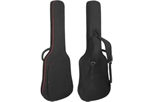 HOHIYO 10mm Electric Guitar Bag 39 40inch Electric Guitar Gig Bag 0.38In Thick Padded Guitar Case Waterproof with Pocket and Adjustable Shoulder Strap Neck Protector Pillow Pad Black