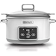 Crock-pot Pentola per Cottura Lenta, Slow Cooker, 5 lt, fino a 6 Persone, Spegnimento Automatico, DuraCeramic, Sauté per Roso