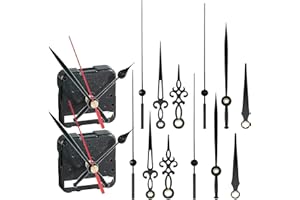 ‎ST. LEONHARD St. Leonhard Uhrwerk links: 2er-Set Rückwärts laufende Uhrwerke mit 3 Zeiger-Sets (Linksdrehende Uhr, Uhrwerk für Analoguhr, Geschenk Basteln)