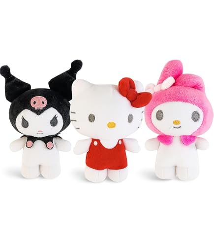 Prodotto: JAZ-SQ013800.MYMELODY - SQUISHMALLOWS PELUCHE 10 CM PORTACHIAVI PERSONAGGIO MY MELODY HELLO KITTY - JAZWARES