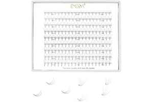 EMEDA 9 Rangées Volume Cils 5D Extensions de cils D Curl Cils de volume .07mm 9mm 10mm 12mm 14mm Longueur de mélange Ventilateurs préfabriqués 0,07 Cils de volume en grappe russe (5D D 0,07 Mix)