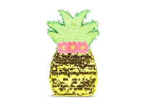 BLUE PANDA Pignatta a forma di ananas per decorazioni hawaiane Luau per feste di compleanno per bambini (41,5 x 25,4 x 7,6 cm)