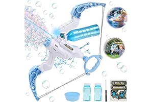 AIERRSON Bubble Machine for Kids, 3 in 1 Bubble Machine Water Gun for Kid with LED Light 2 Bubble Solution,5000+Bubble Maker,Bubble Gun Toys for 3+Year Old Boys Girls,Summer Toy Outdoor Indoor Party Gift